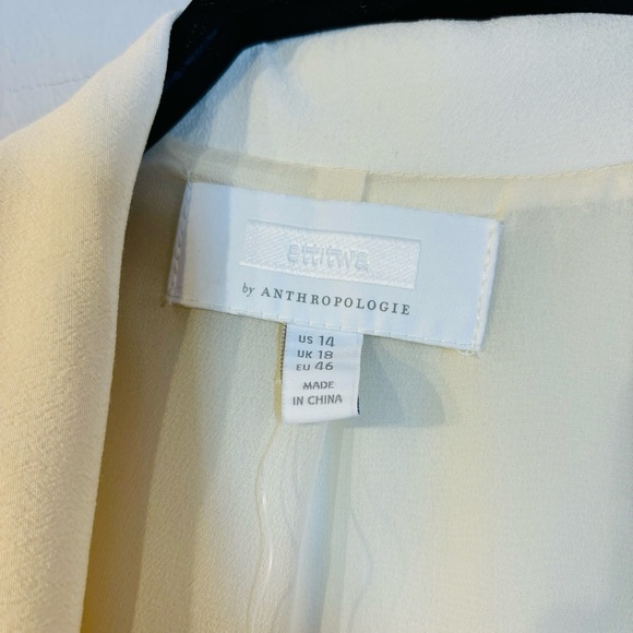 ETT: TWA Unstructured by Anthropologie Wrap Cropped Blazer Jacket New - Picture 3 of 8